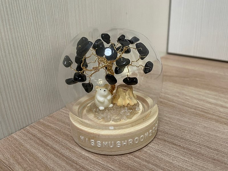 Customized Hamster Style | Crystal Tree Series Micro Landscape Crystal Ball | Cute | Home Decoration - Items for Display - Crystal Black