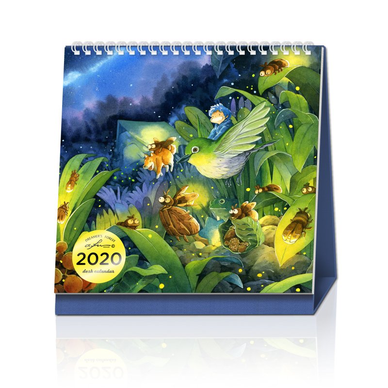 【Limited Edition】 afu Illustration Desk Calendar_2020 / Best Moments - ปฏิทิน - กระดาษ สีน้ำเงิน