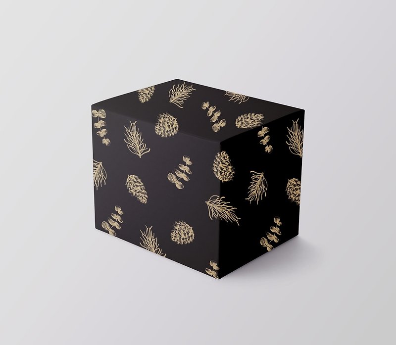 Happy Holidays from small things packaging - design theme: squirrels dream Yiping - black - กล่องของขวัญ - กระดาษ สีดำ