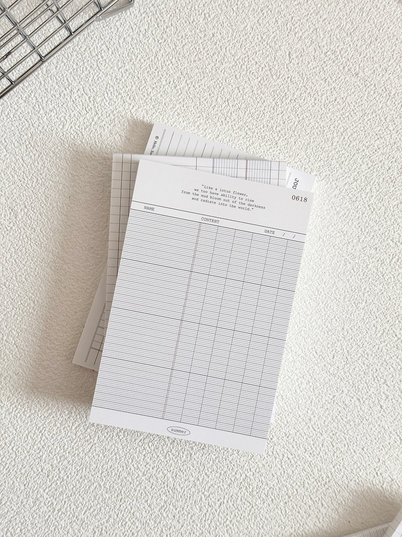 ledger grid note memopad - 便條紙/便利貼 - 紙 