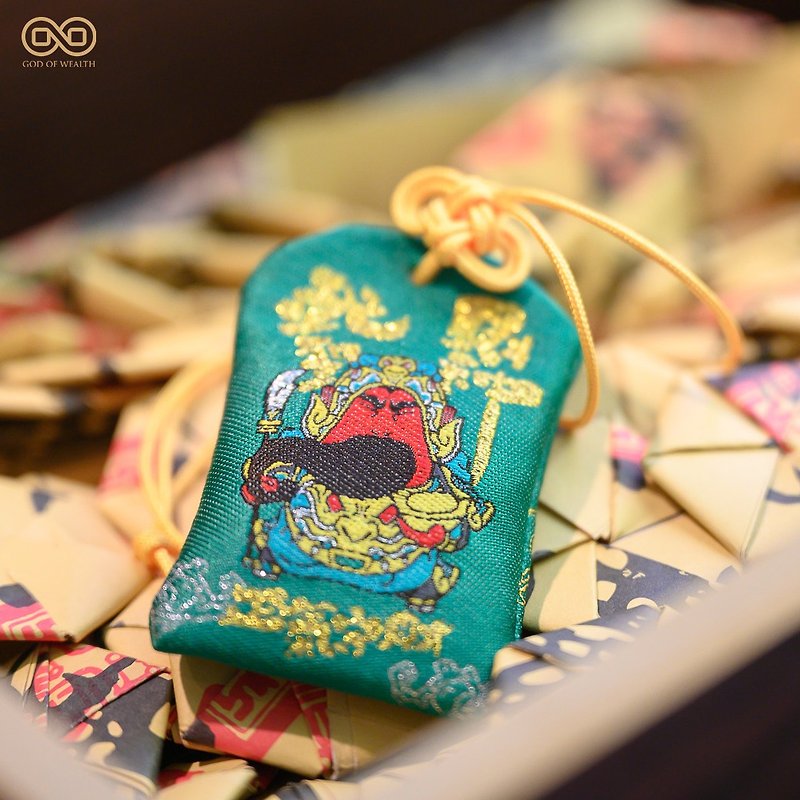 Guan Shengdijun Baijie Fu Yu guard Guan Diye amulet Emperor Junye safety symbol Guan Gong incense bag - Items for Display - Cotton & Hemp Green