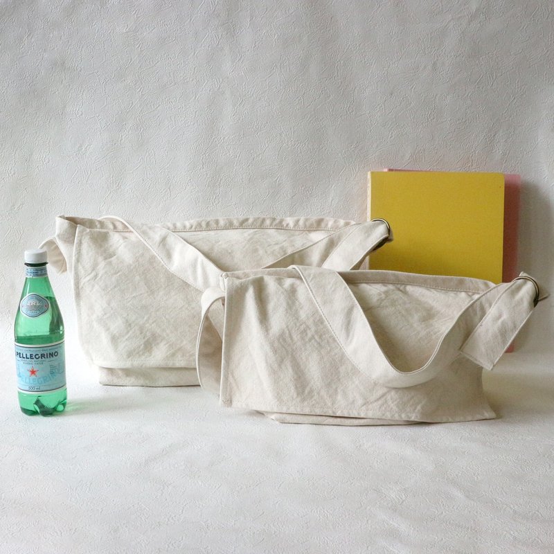 NEW 2WAY messenger bag L [generation] (VC-6L) - Messenger Bags & Sling Bags - Cotton & Hemp White