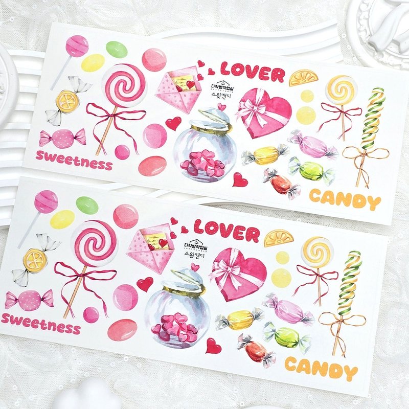 :Sweet candy: Matte Transparent sticker - 貼紙 - 其他材質 