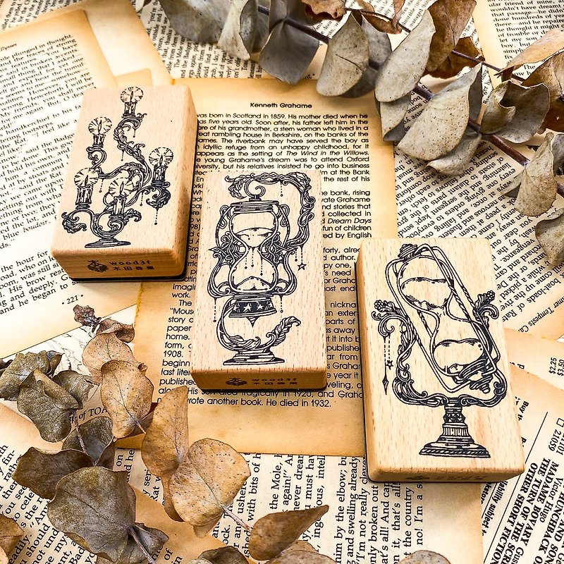 Series of Time / Wood Rubber Stamp
