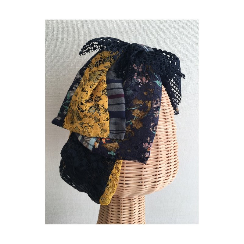 Mix colors/Navy - 髮箍/髮帶 - 尼龍 藍色