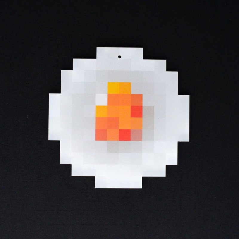 PIXEL MOON 12px / Acrylic Wall Decor - 壁貼/牆壁裝飾 - 壓克力 橘色