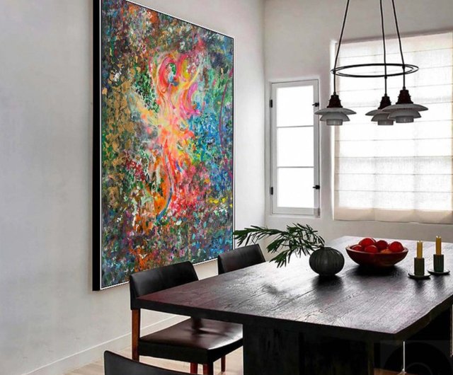 カラフルな絵画キャンバス上の抽象アートオリジナルの油絵現代絵画