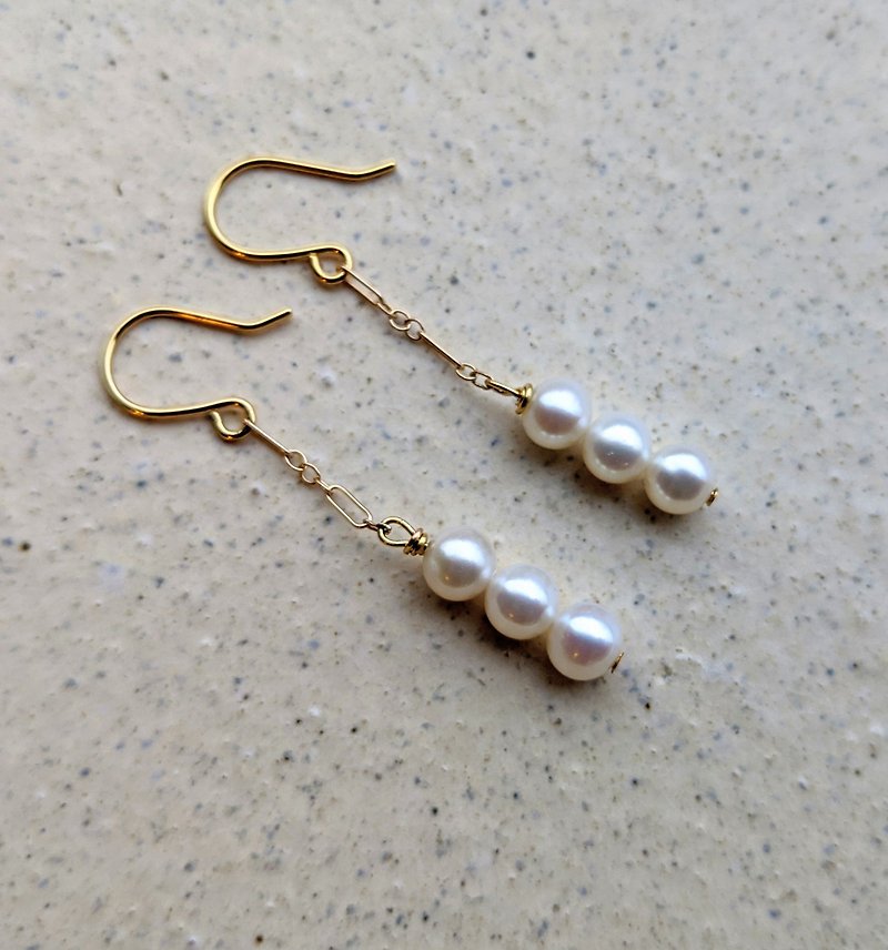 Gold-filled Pearl Earrings - Earrings & Clip-ons - Pearl 