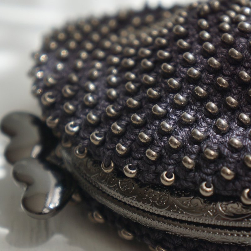 Ba-ba (m) Skipping Stiches Beads crochet pouch No.2161 - 零錢包/小錢包 - 其他材質 黑色