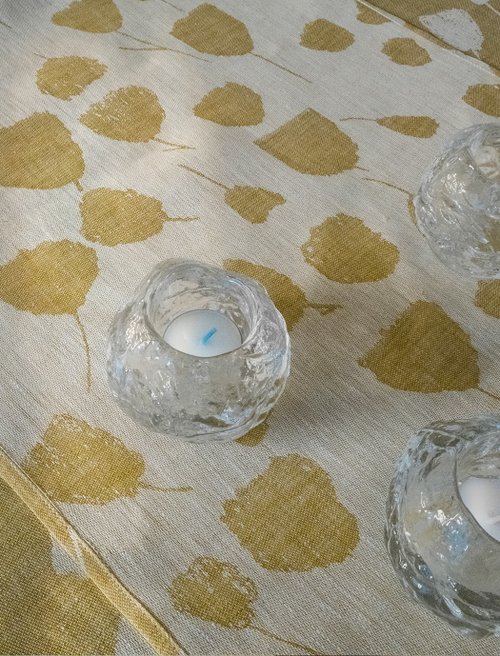 Fine Little Day 北歐設計–小花桌旗,黃 BOUQUET LINEN TABLE RUNNER, YELLOW