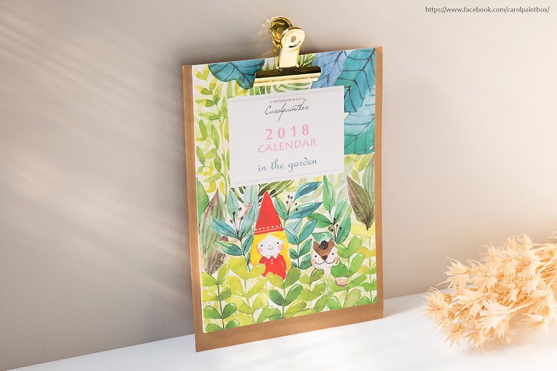 2018年水彩壁のカレンダーポスター（付属品） - カイウォーイラスト - カレンダー - 紙 