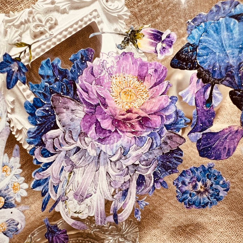 密語蝴蝶花 (Secret Language Butterfly Flower) - 紙膠帶/和紙/PET - 塑膠 多色