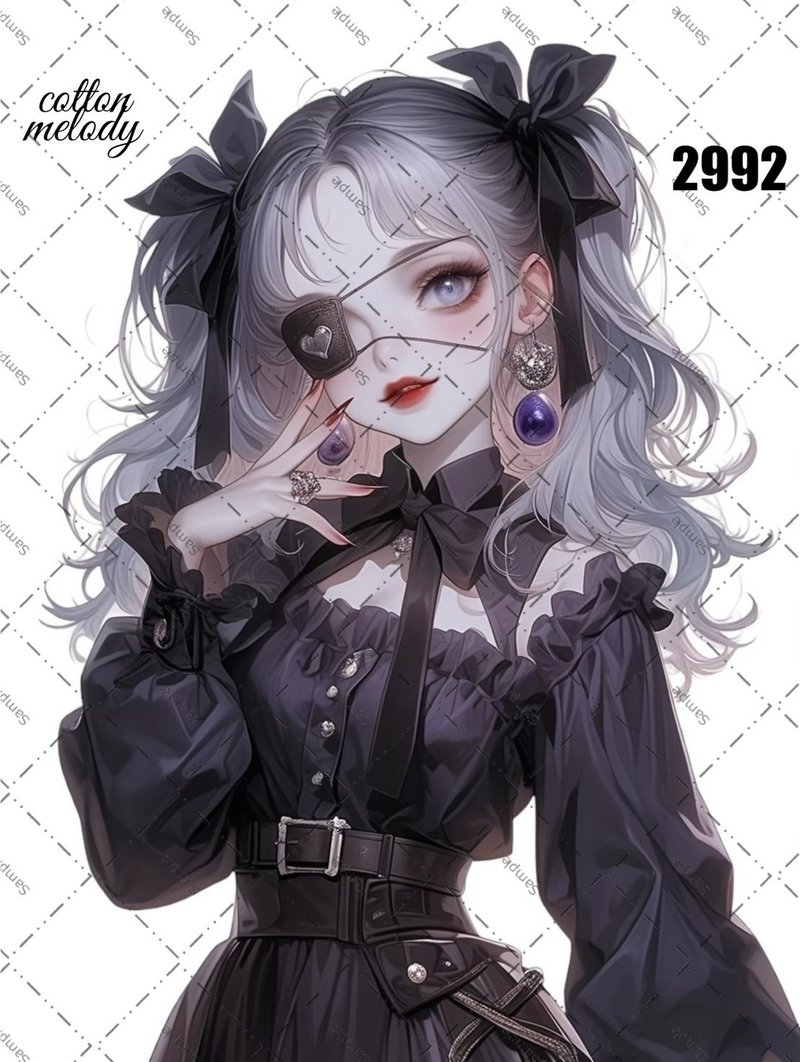 original sticker o.2992 人物ステッカー オリジナルステッカー cotton melody - 貼紙 - 紙 