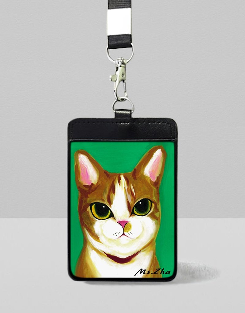 Identification card set\proud cat\plus one postcard for dogs, cats and cats (random) - ID & Badge Holders - Faux Leather 