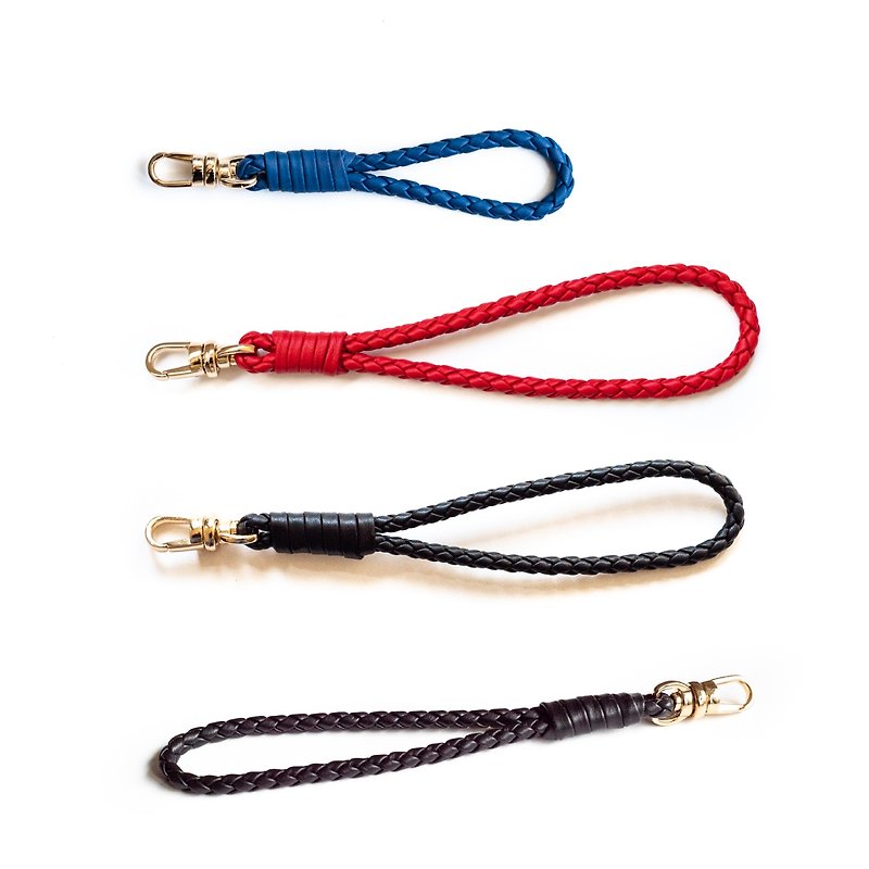 WS33 custom woven leather hand strap can be mixed color wrist strap neck lanyard mobile phone camera suitable - อุปกรณ์เสริมอื่น ๆ - หนังแท้ หลากหลายสี