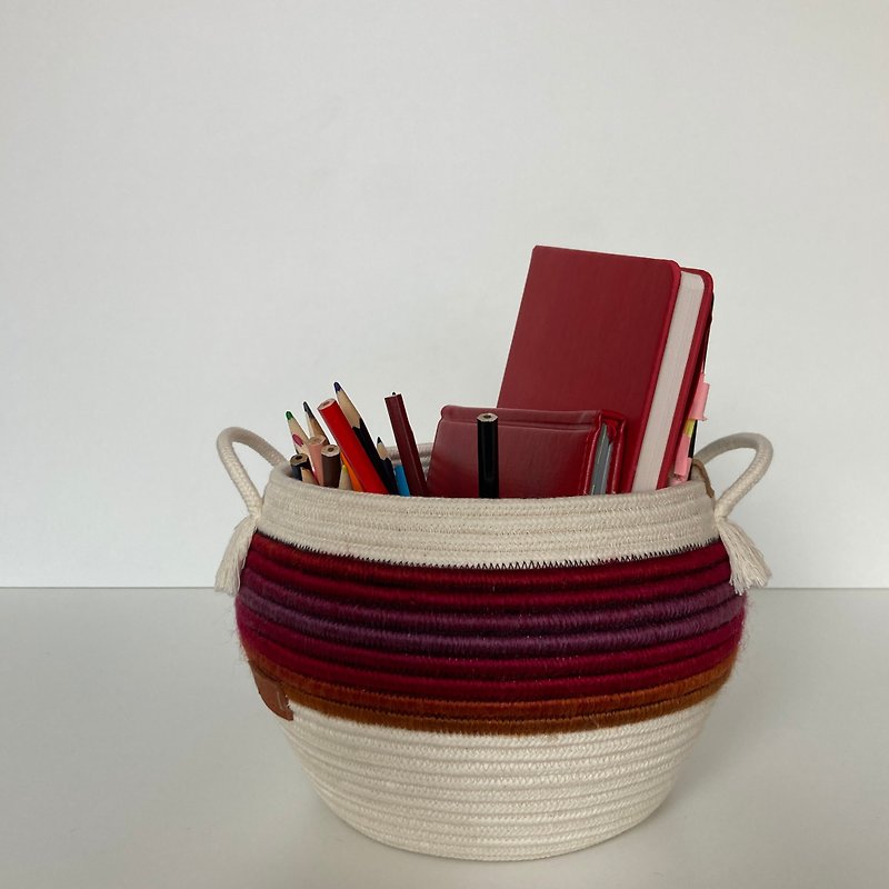 Fall plant pot Rope basket with handles