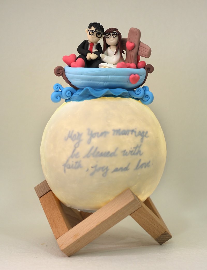 Customized portrait Bluetooth sound planet story light, a permanent wedding gift, (only sent to Hong Kong) - Lighting - Clay 