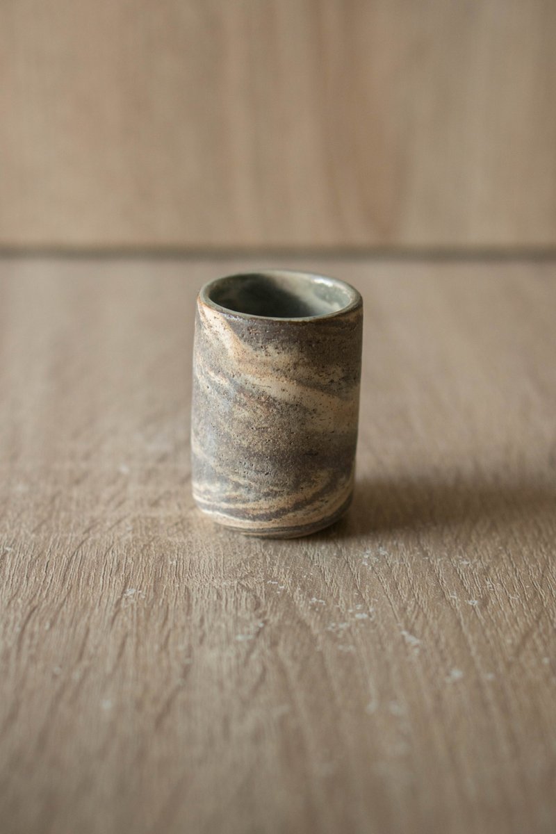岩石紋小聞香杯 | 小品杯 | 茶杯 | 清酒杯 - 茶壺/茶杯/茶具 - 陶 咖啡色
