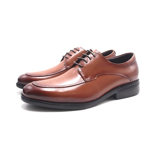 米蘭皮鞋Milano PQ(男)流線光澤MD輕量型綁帶款上班皮鞋 男鞋-棕色