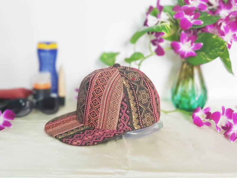 Baseball Cap, 2 Hip Hop, Handmade, Woven Fabrics, Thai Patterns, Designer