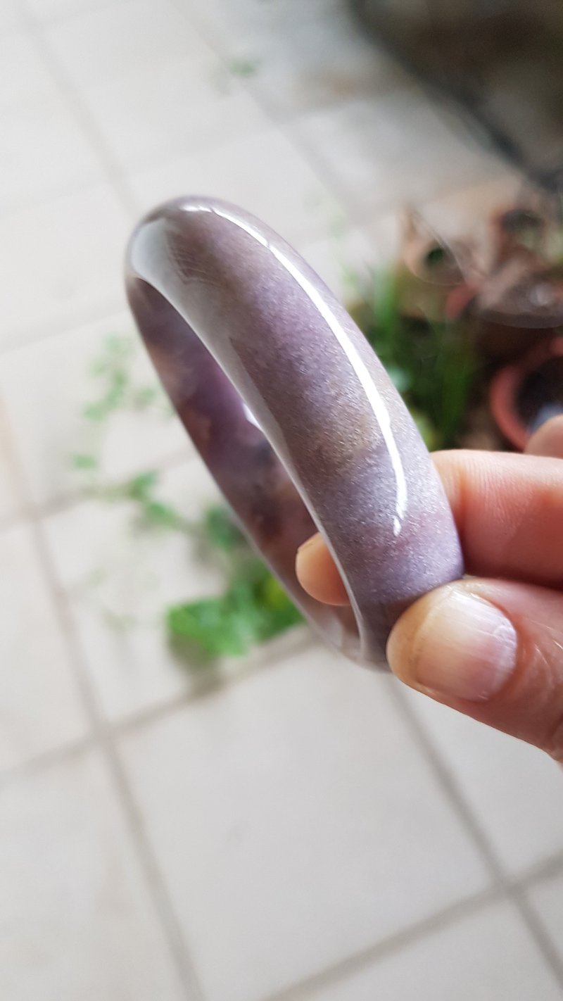 Miss feng natural stone rare purple taro coral jade bracelet - สร้อยข้อมือ - หยก 