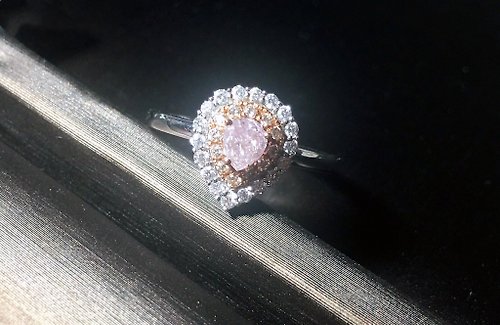 Pine St. Jewelry 松樹街輕奢珠寶 18K純金天然粉紅鑽石水滴戒指