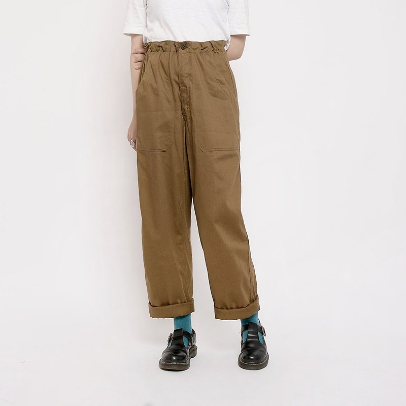 Vintage Czech Army Work Pants - Women's Pants - Other Materials Brown