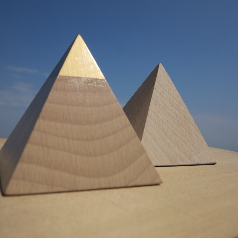 iwpy(pyramid) 原木擴香金字塔/能量/精油交換禮物 - 香氛/精油/擴香 - 木頭 金色