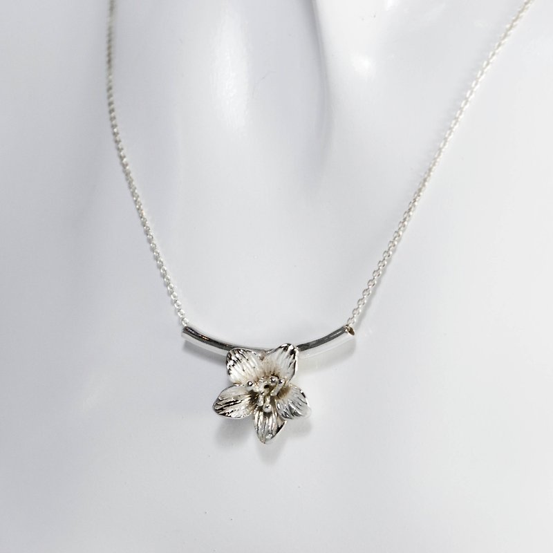 Tung Blossom Necklace - Necklaces - Sterling Silver Silver