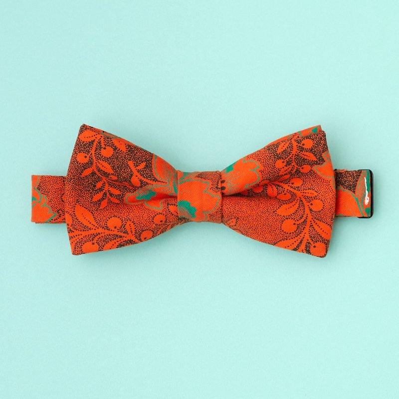 アフリカンファブリック蝶ネクタイ - 領帶/領帶夾 - 棉．麻 橘色