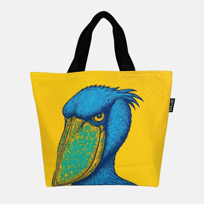 ポップアートハシビロコウ・トートバッグ - 手提包/手提袋 - 棉．麻 黃色