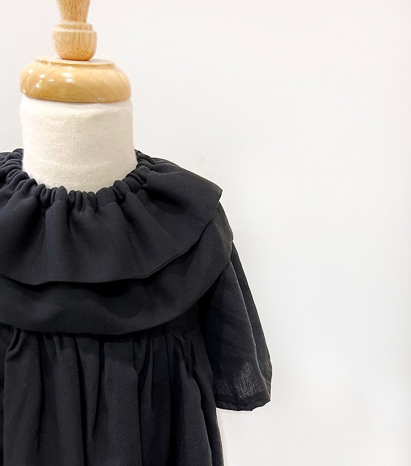 360-degree rotating bib (black and gray) baby saliva shawl small month gift - ผ้ากันเปื้อน - ผ้าฝ้าย/ผ้าลินิน สีดำ