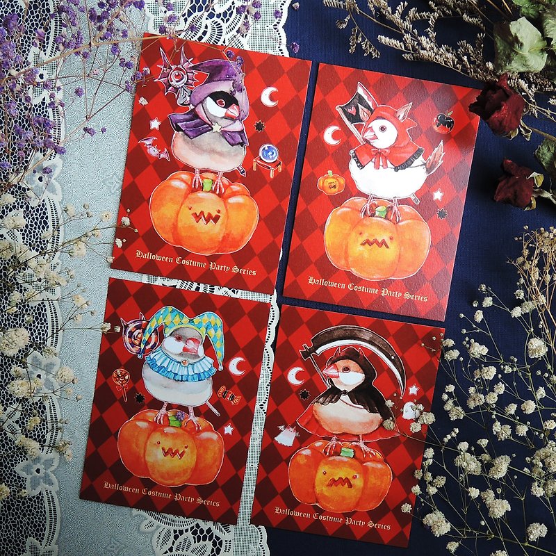 Wenhua's Dress Up Party Postcard Set - Cards & Postcards - Paper Black