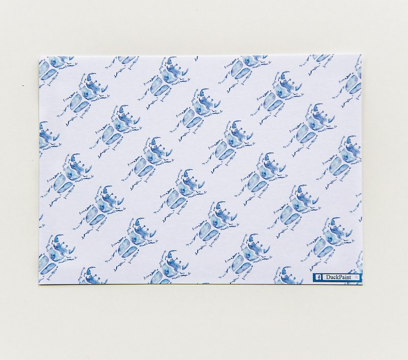 Postcard rendering beetle watercolor ビートルはがき beetles postcard - Cards & Postcards - Paper Blue