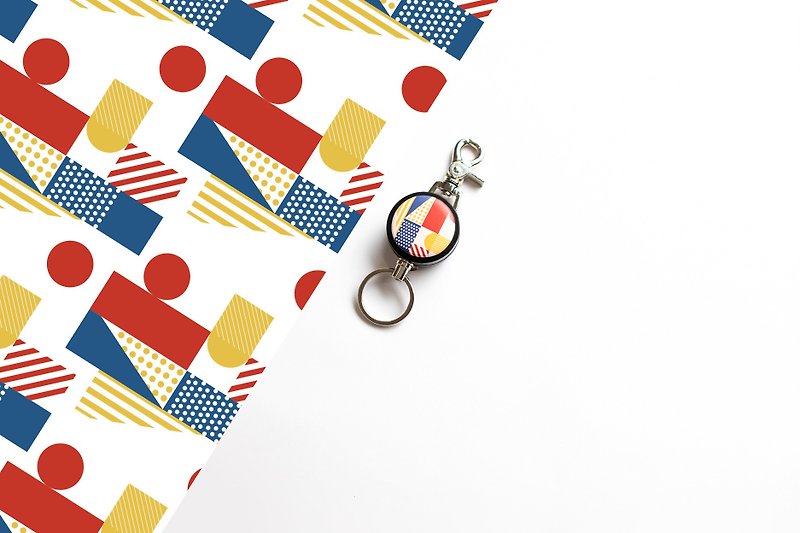 ihaoyo retractable key ring-Modern Jihe Series / Ordinary_AYP9 - Keychains - Other Materials White