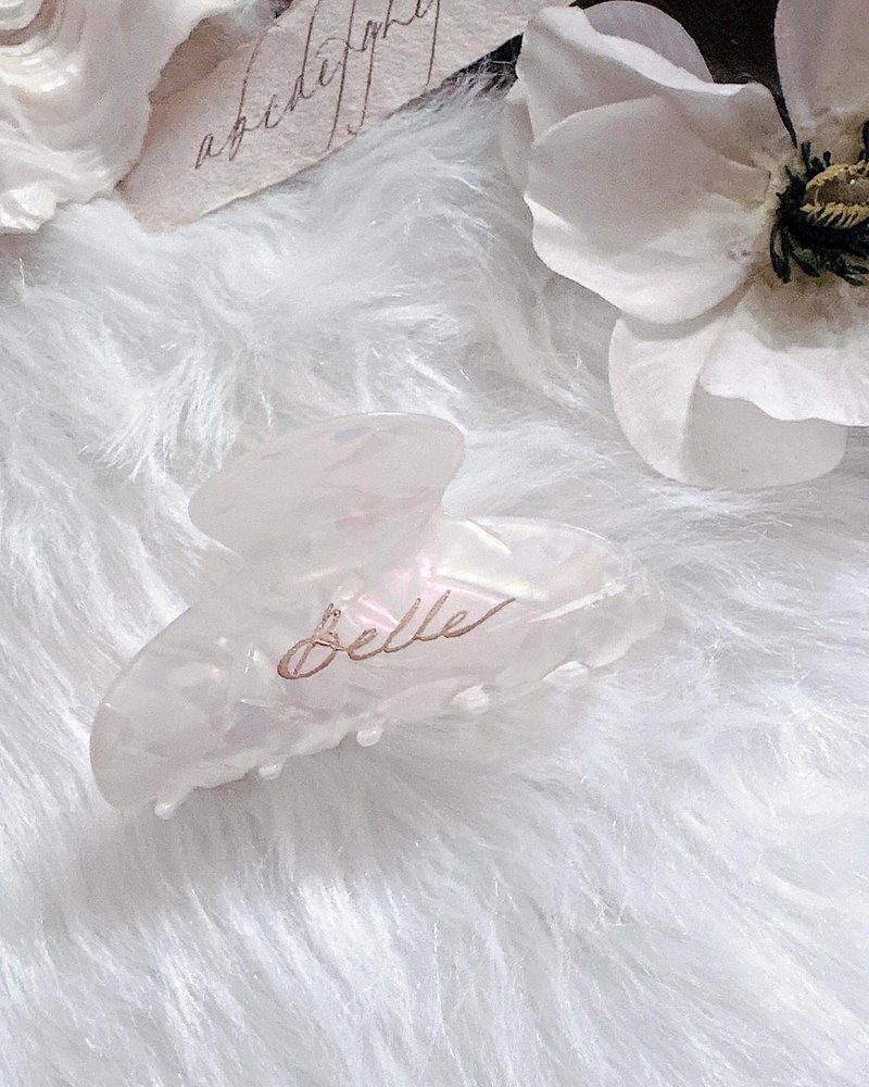 Personalized Mermaid Hair Claw - Hair Accessories - Rubber Pink