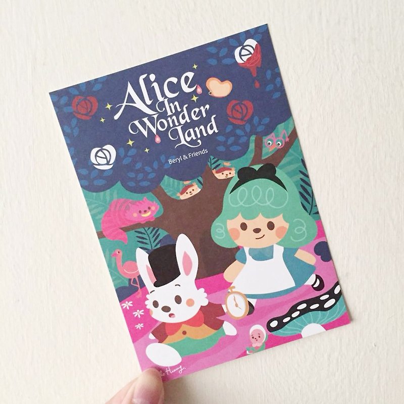 Alice in Wonderland postcard - Cards & Postcards - Paper Multicolor