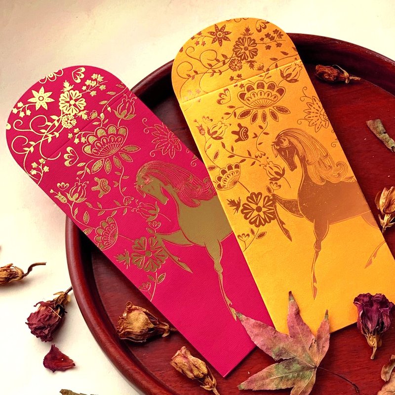 紅包袋/金馬玉堂/大金馬/中款 -三入 - 紅包袋/春聯 - 紙 紅色