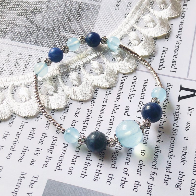 Crystal  Crystal Bracelet Bangle elastic - Bracelets - Crystal Blue