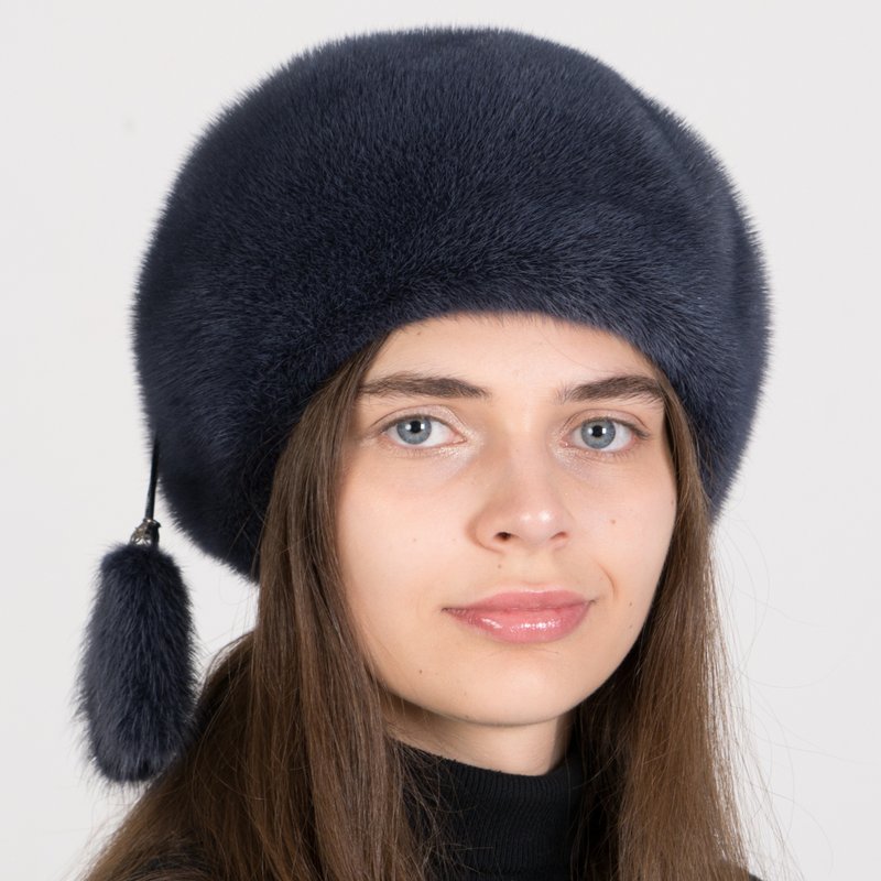 Womens Fur Beret Classic Russian Fur Hat Winter Real Fur Hat Mink Beret Hat - 帽子 - 其他材質 多色