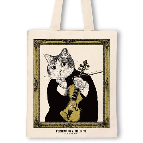 Some Music Design 古典音樂貓帆布袋-小提琴 | 音樂禮品 | 古典樂器