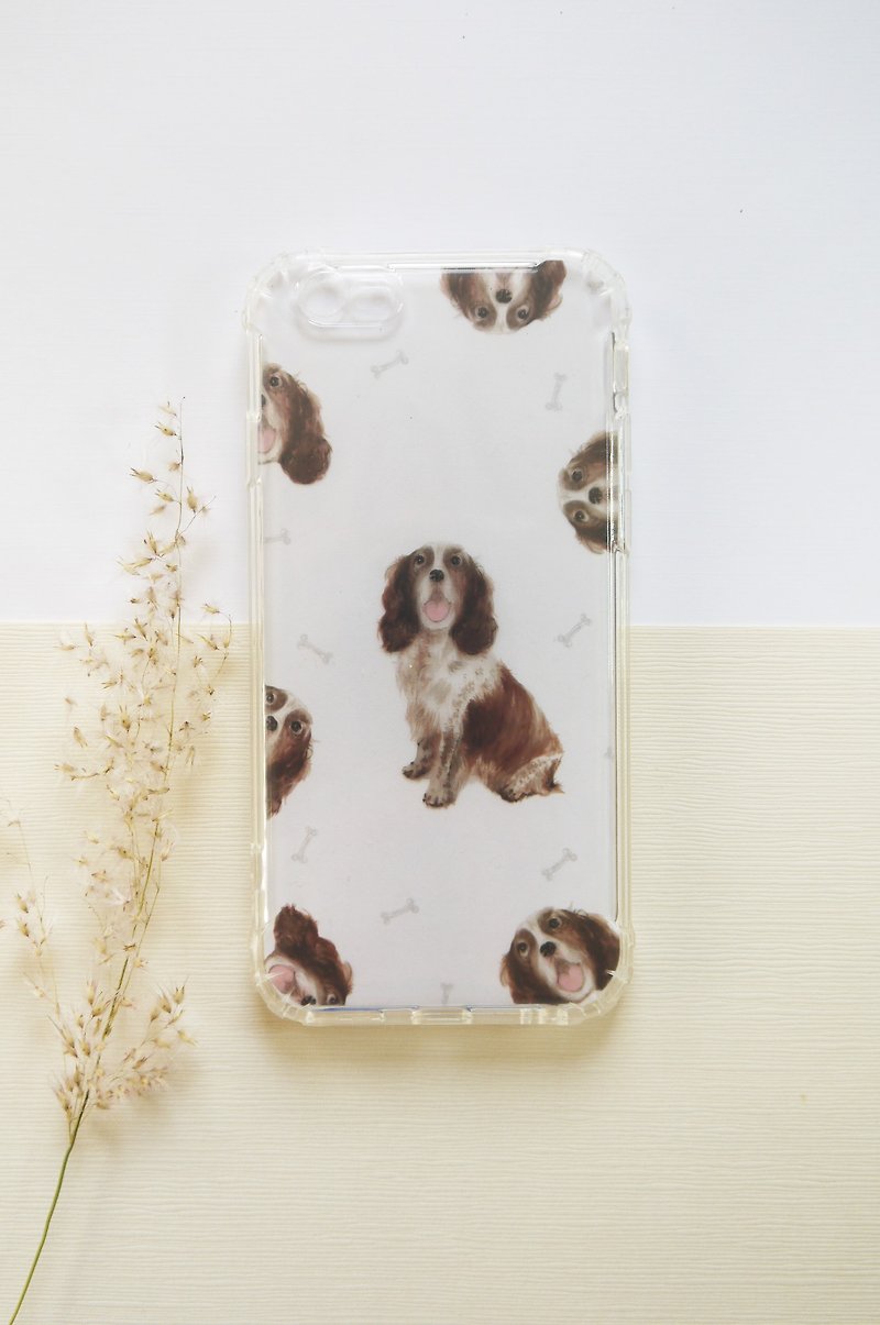 Home の dog | Basset Hound | Mobile Shell - Customized handwriting plus word anti-fall shell - Phone Cases - Silicone Transparent