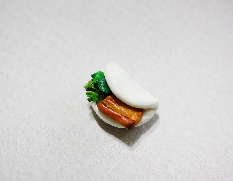 台灣美食割包磁鐵 - 磁鐵 - 黏土 白色