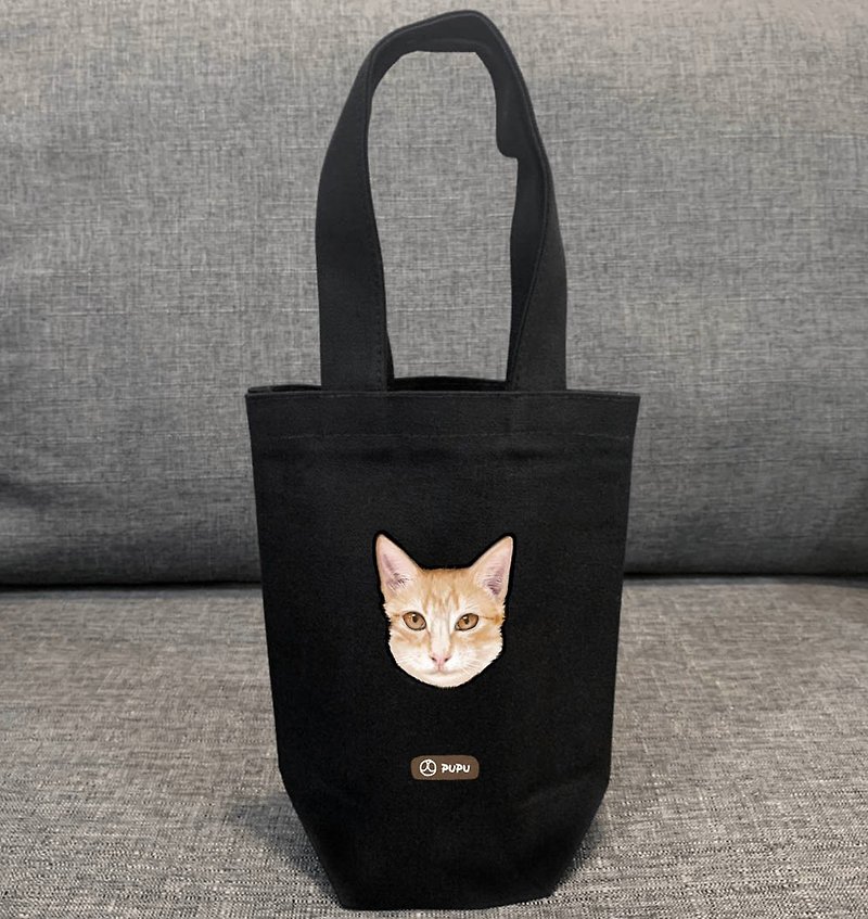 Cat series - fat orange cat - cat slave - in Taiwan cotton Linen- bag - fly Planet - กระเป๋าถือ - ผ้าฝ้าย/ผ้าลินิน 