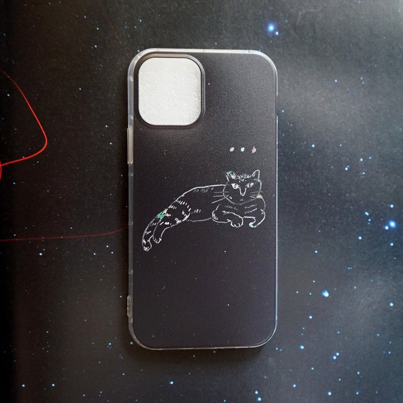 虎斑貓迷迷 黑 質感手機殼訂製iphone - 手機殼/手機套 - 橡膠 