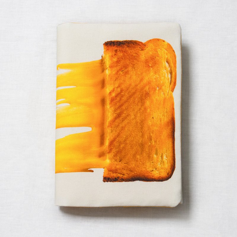 起司吐司布藝書衣 - 書衣/書套 - 棉．麻 橘色