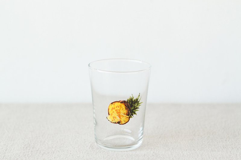【+tPlanning】Fruit glass-half pineapple - แก้ว - แก้ว สีใส