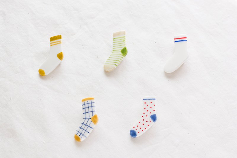 Socks pin - Brooches - Clay Multicolor