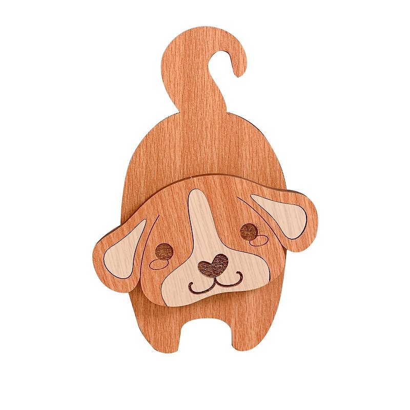 【先生の日ギフト】ジャックラッセル犬オルゴール - インディーズ音楽 - 木製 ブラウン