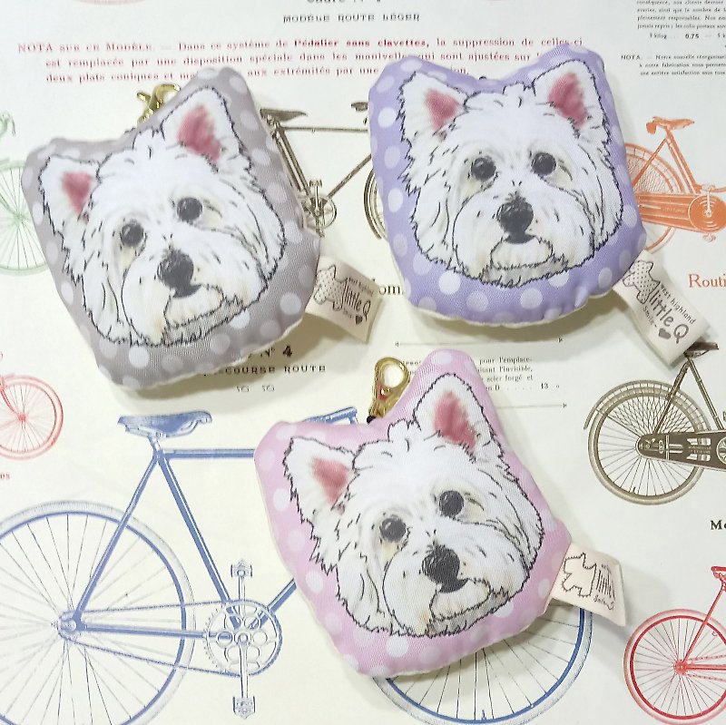 West Highland White Terrier ~ Cloth Charm ~ Tweeting ~ Keyring Dog Toy - Keychains - Polyester 